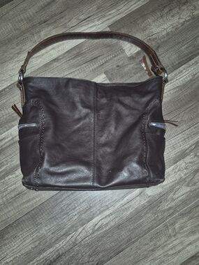 Nino BOSSI Chocolate Brown Leather Shoulder Bag